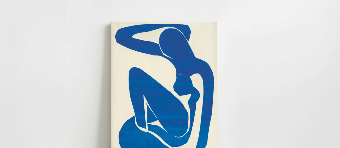 Henri Matisse Blue Nude I, 1951, cut-out gouache paper collage in ultramarine blue
