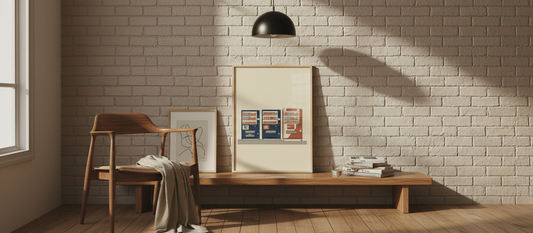 Japandi style art print featuring Japanese vending machines, perfect for minimalist interiors