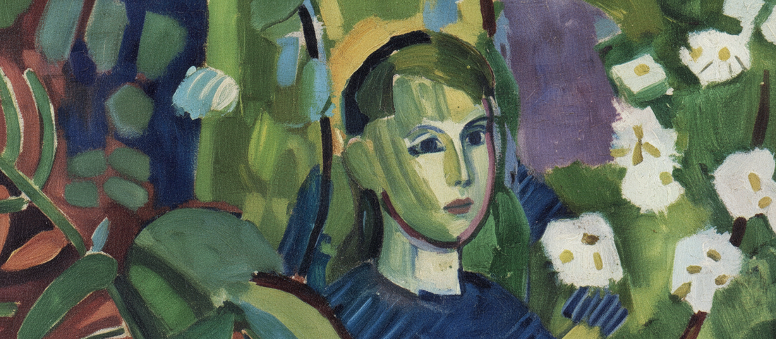 Amongst the Flowers (1907) by Raoul Dufy - Fauvist floral painting with separated color and line technique