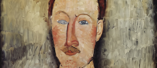 Leopold Survage 1918 portrait by Amedeo Modigliani showing elongated neck and warm earth tones