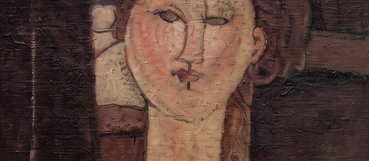 Antonia by Amedeo Modigliani, circa 1915, modernist portrait with elongated features and melancholic expression