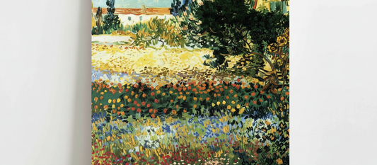 Vincent van Gogh Garden with Flowers 1888 post-impressionist painting with vibrant floral brushwork