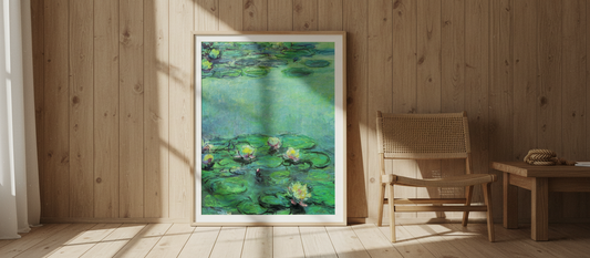 Claude Monet Water-lilies (1914-17) in wooden frame