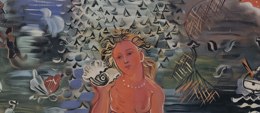 Amphitrite by Raoul Dufy, 1936, vibrant Fauvist painting of Greek sea goddess