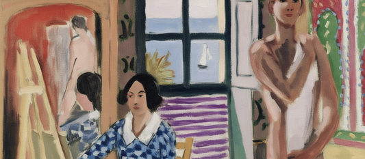 The Three o'Clock Sitting 1924 by Henri Matisse showing decorative interior with patterned wallpaper and seated figure
