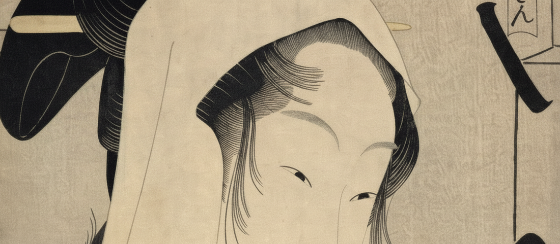Portrait of a Young Otatsu by Yeisho, 1790s Edo period ukiyo-e bijin-ga woodblock print