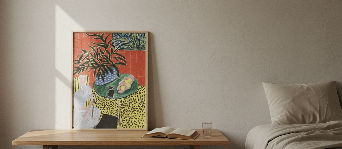 Henri Matisse 'Interior with a Black Fern' vibrant modernist art print