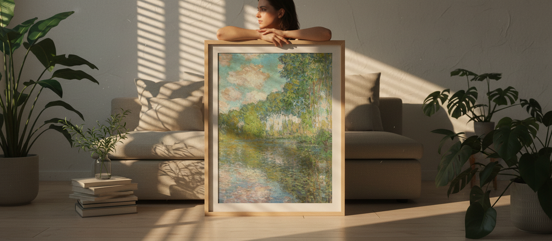 Claude Monet's Poplars on the Epte Impressionist landscape print