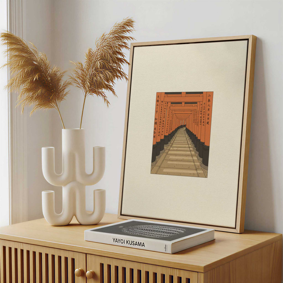Framed Canvas - Framed canvas in a stylish interior setting