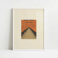 A Sacred Passage in Kyoto - Art Print - Art print in white frame