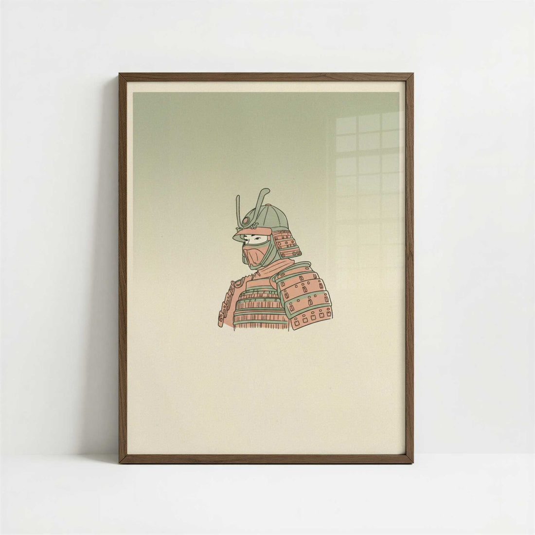 A Samurai Bound by Honor - Art Print - Art print in dark wood frame