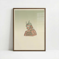 A Samurai Bound by Honor - Art Print - Art print in dark wood frame