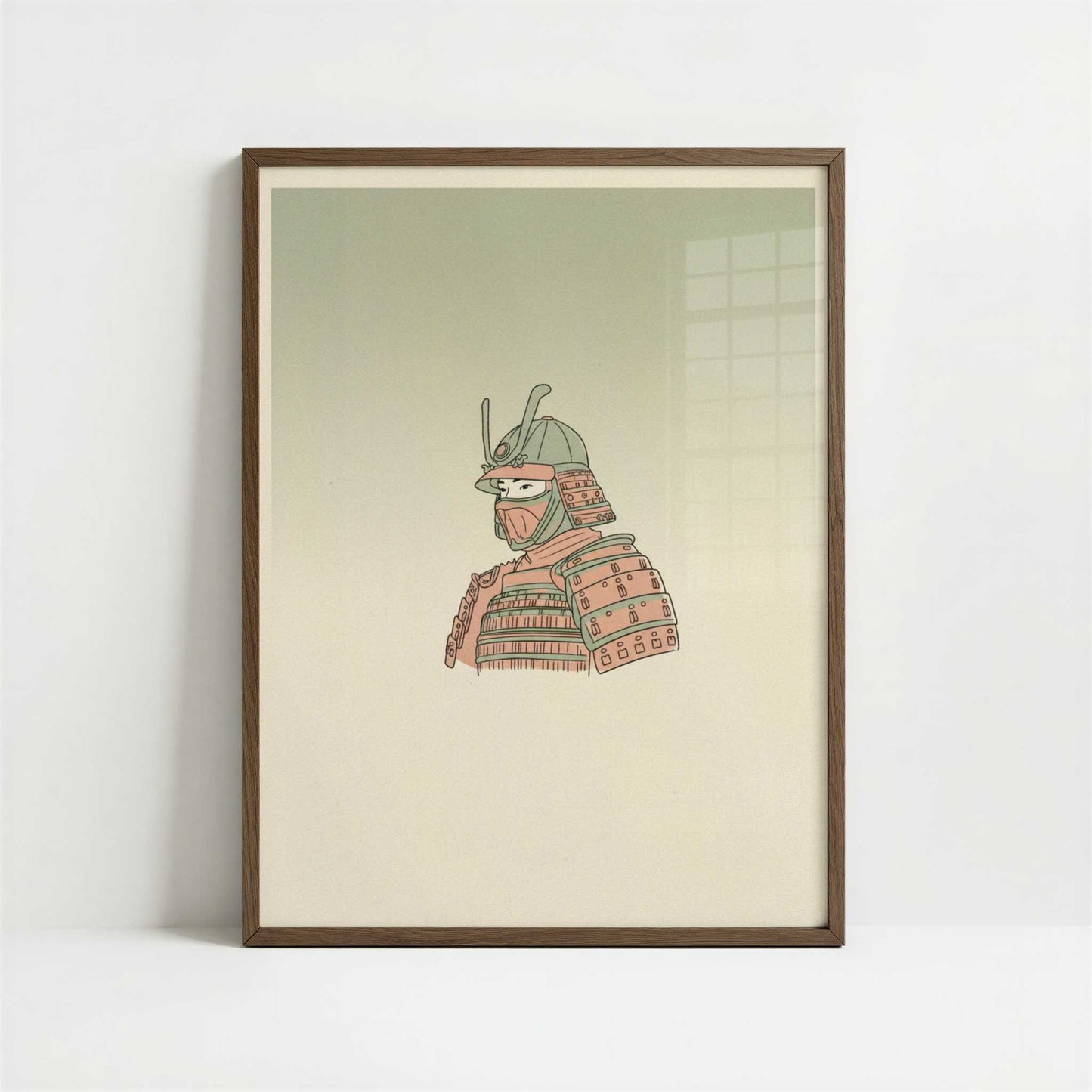 A Samurai Bound by Honor - Art Print - Art print in dark wood frame