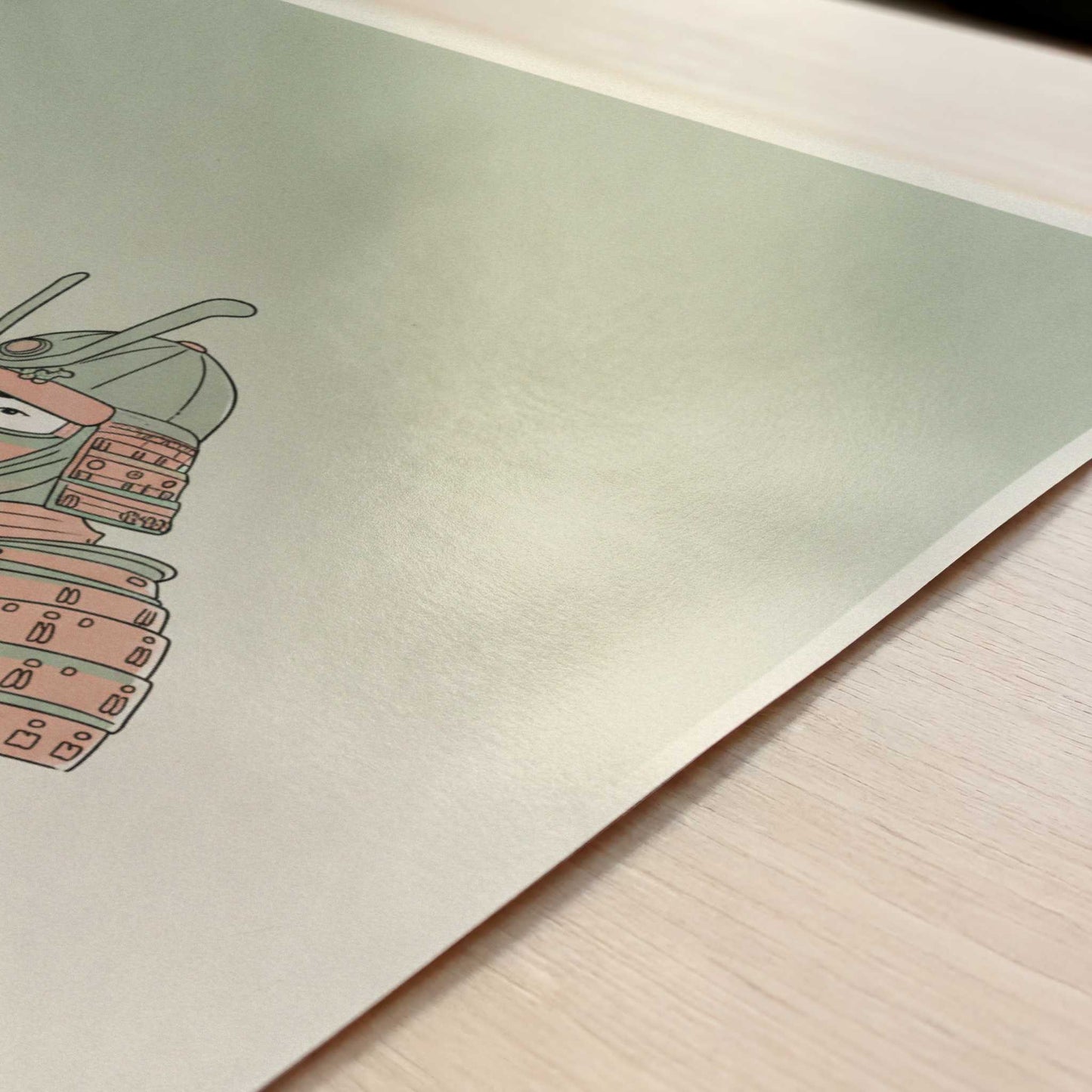 A Samurai Bound by Honor - Art Print - Close-up detail of the art print