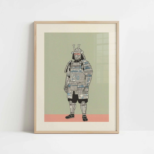 A Samurai Remembered - Art Print - Art print in oak frame