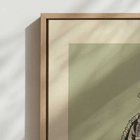 Framed Canvas - Close-up detail and texture of the framed canvas