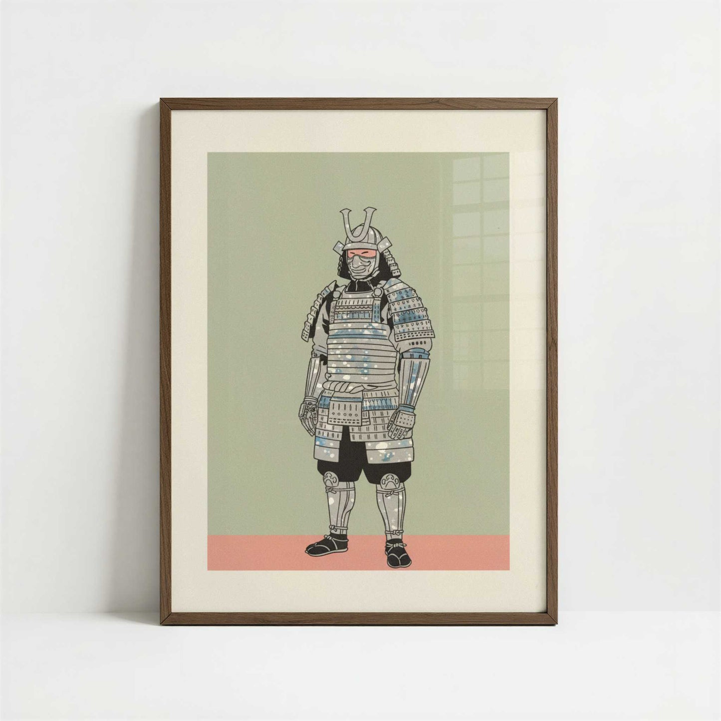 A Samurai Remembered - Art Print - Art print in dark wood frame