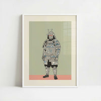 A Samurai Remembered - Art Print - Art print in white frame