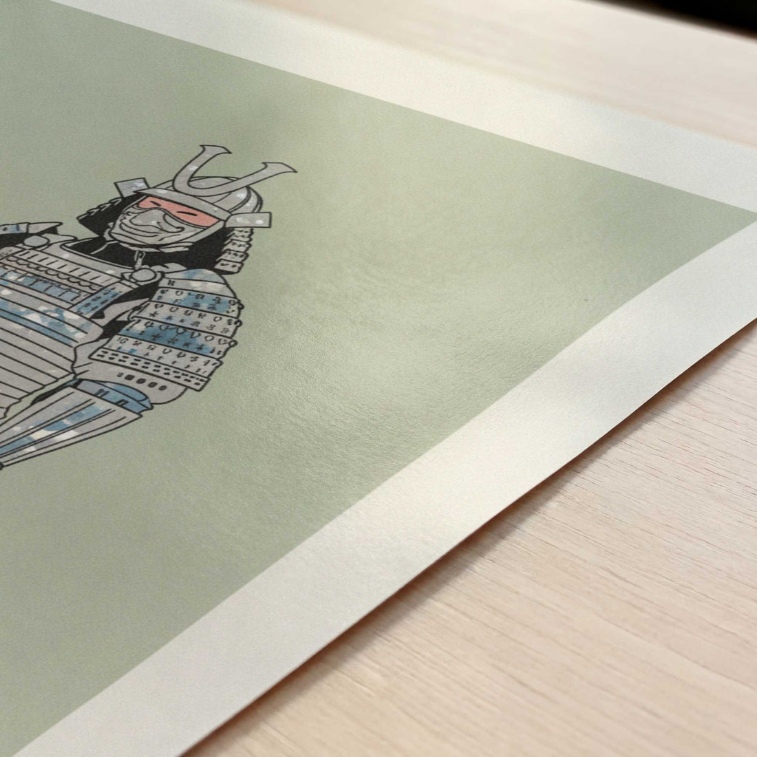 A Samurai Remembered - Art Print - Close-up detail of the art print