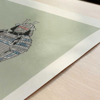 A Samurai Remembered - Art Print - Close-up detail of the art print
