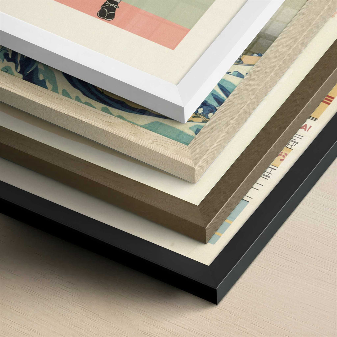 A Samurai Remembered - Art Print - Close-up detail of the different frames