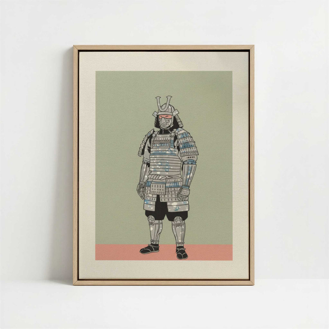 Framed Canvas - Framed canvas in oak color frame