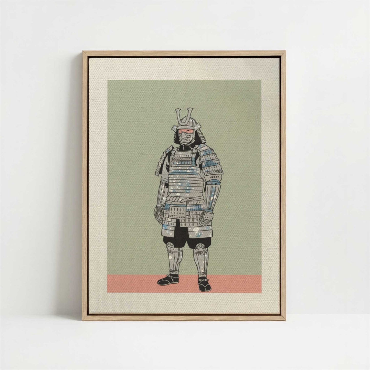 Framed Canvas - Framed canvas in oak color frame