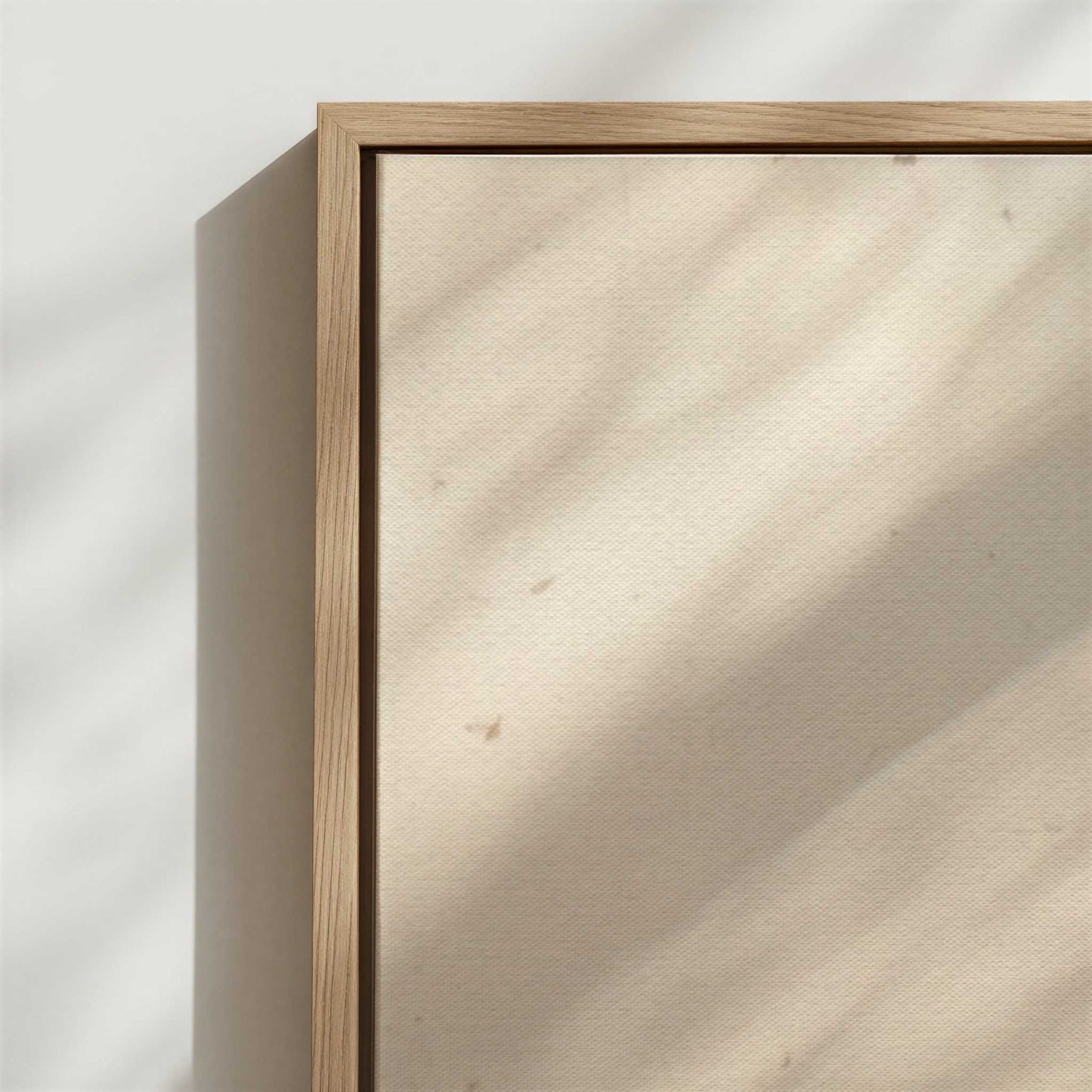 Framed Canvas - Close-up detail and texture of the framed canvas