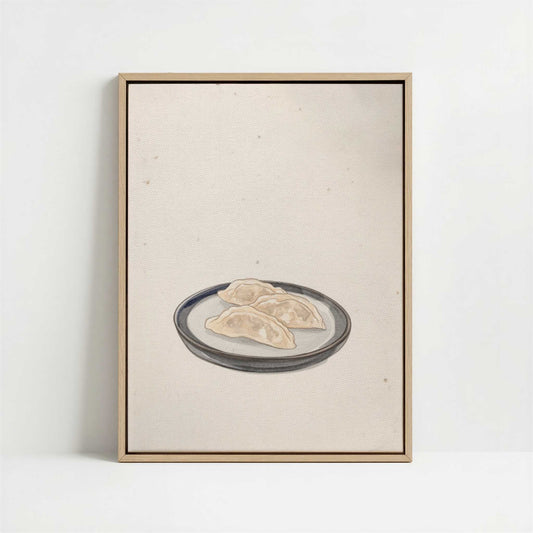 Framed Canvas - Framed canvas in oak color frame