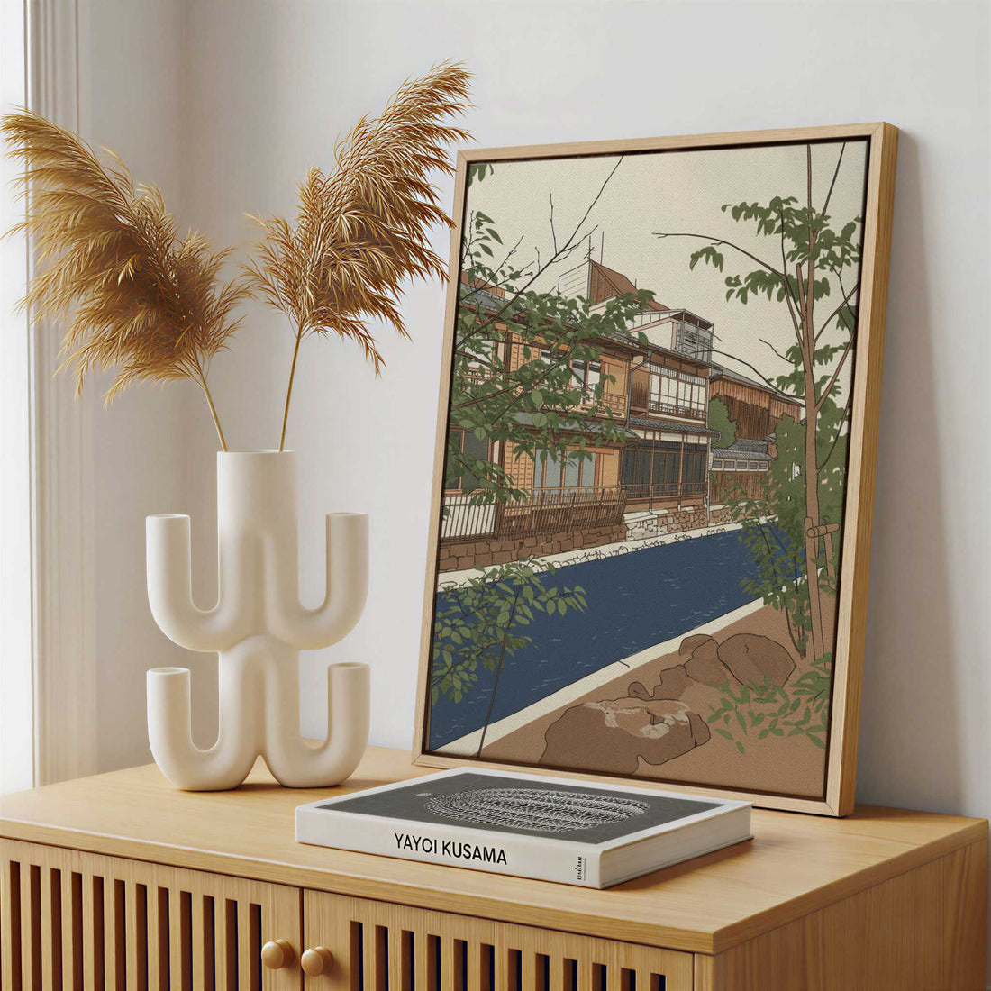 Framed Canvas - Framed canvas in a stylish interior setting