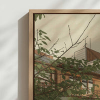 Framed Canvas - Close-up detail and texture of the framed canvas