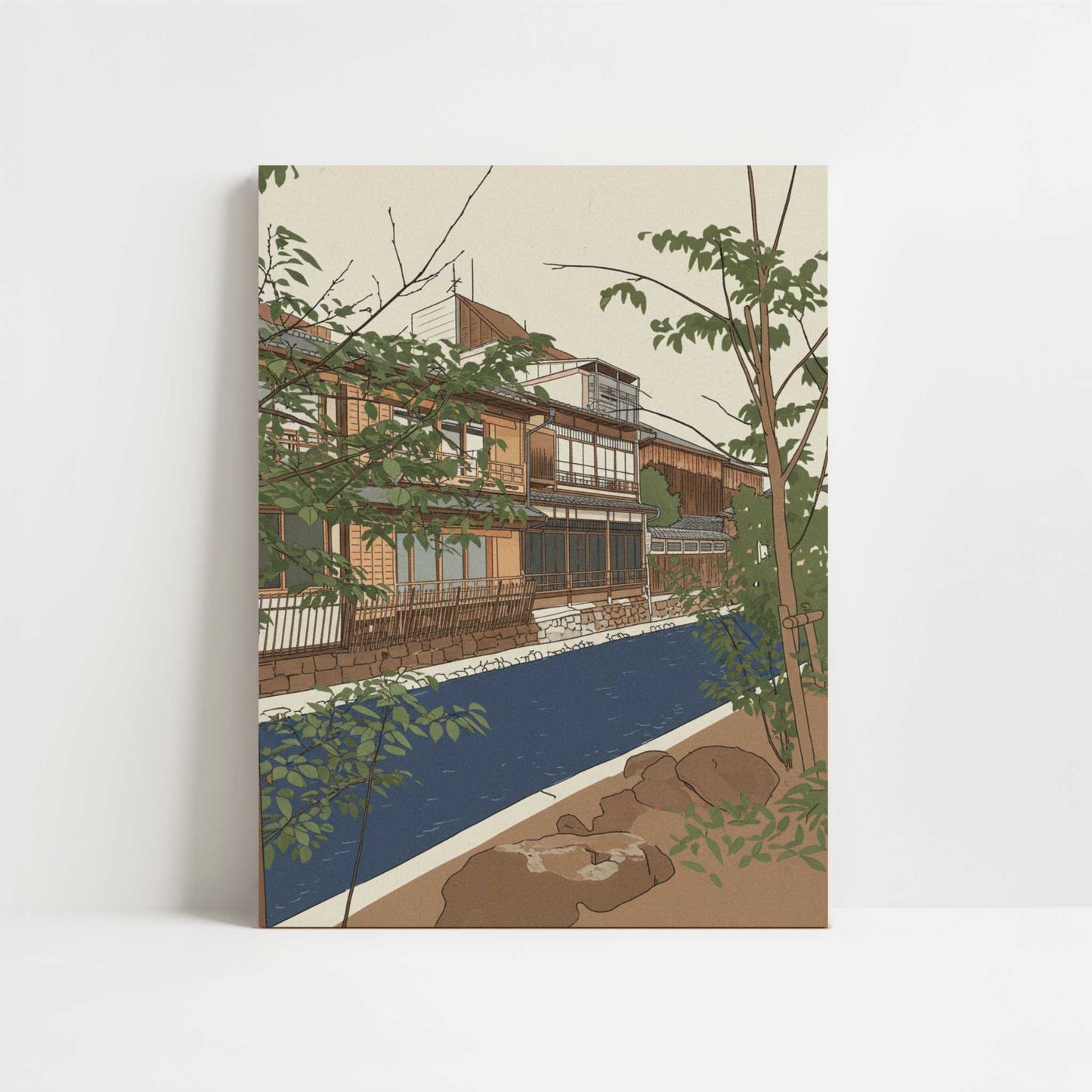 A Street in Kyoto - Art Print - Unframed art print
