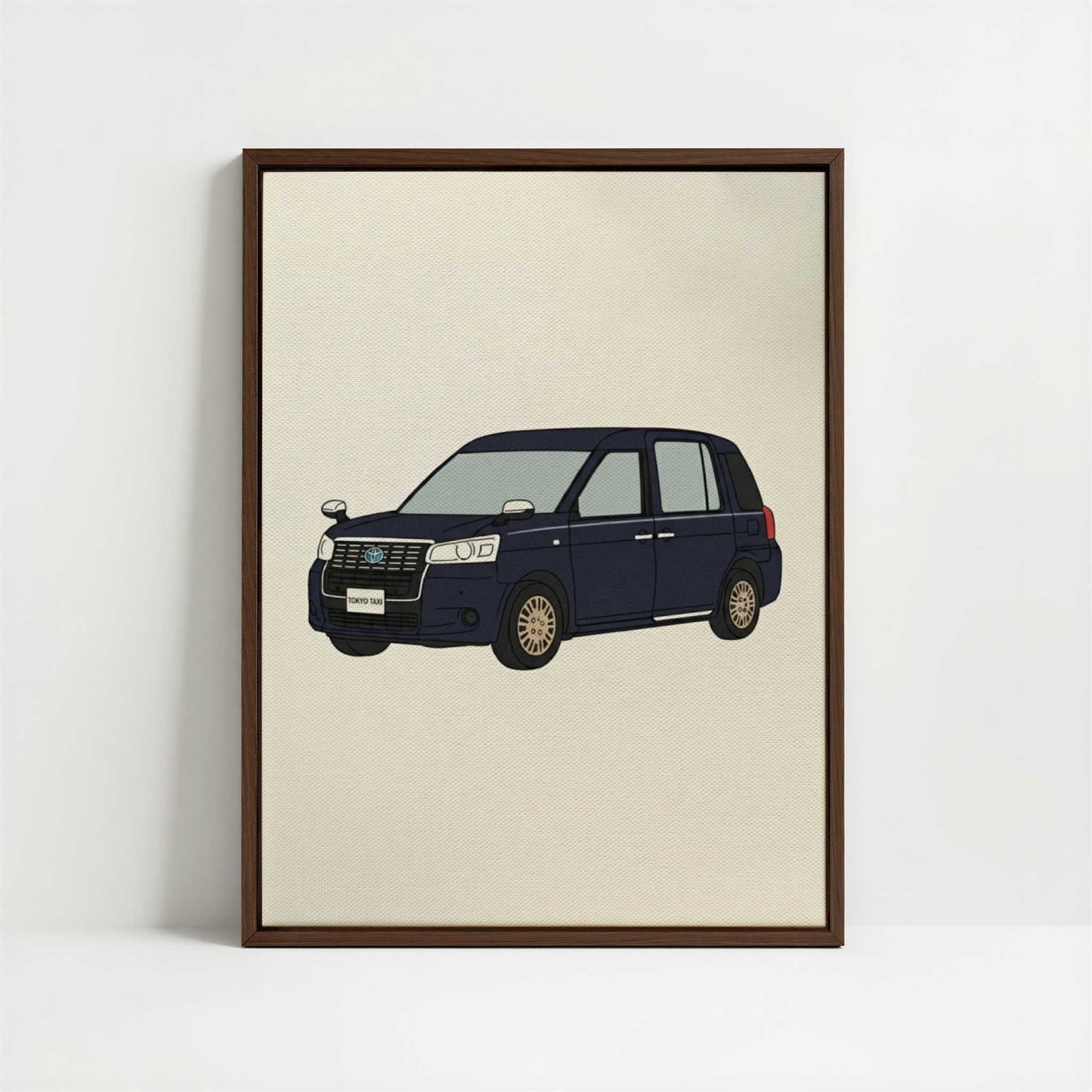 Framed Canvas - Framed canvas in dark wood color frame