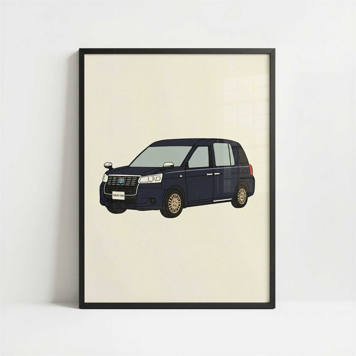 A Tokyo Taxi - Art Print - Art print in black frame