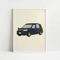 A Tokyo Taxi - Art Print - Art print in white frame