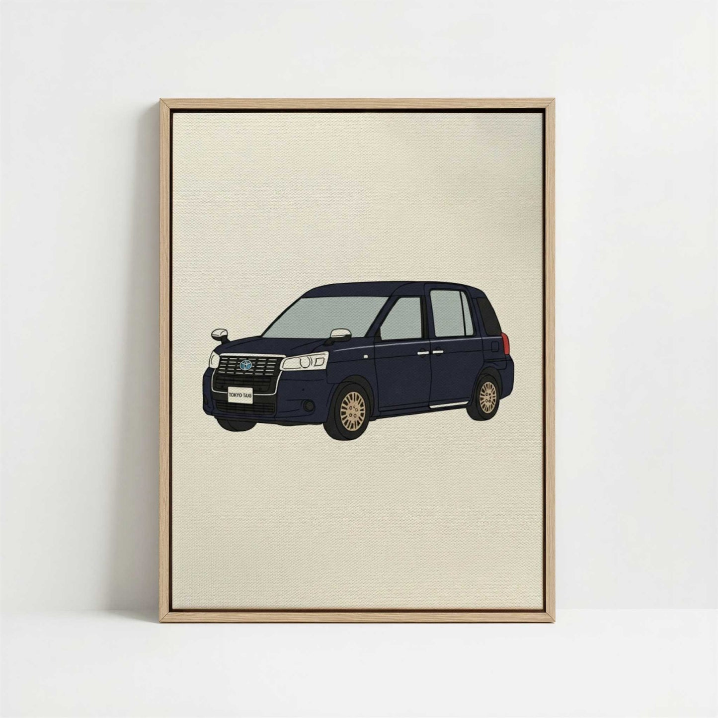 Framed Canvas - Framed canvas in oak color frame