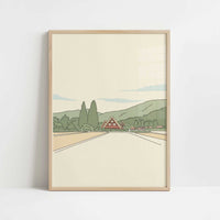 A Village That Never Moved, Shirakawa-go - Art Print - Art print in oak frame