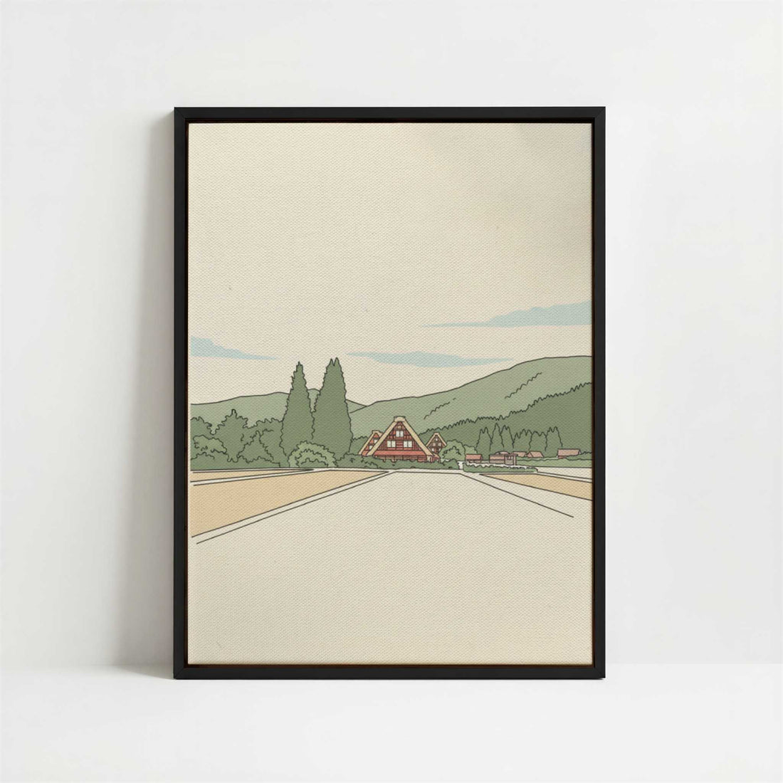 Framed Canvas - Framed canvas in black frame