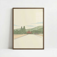 A Village That Never Moved, Shirakawa-go - Art Print - Art print in dark wood frame