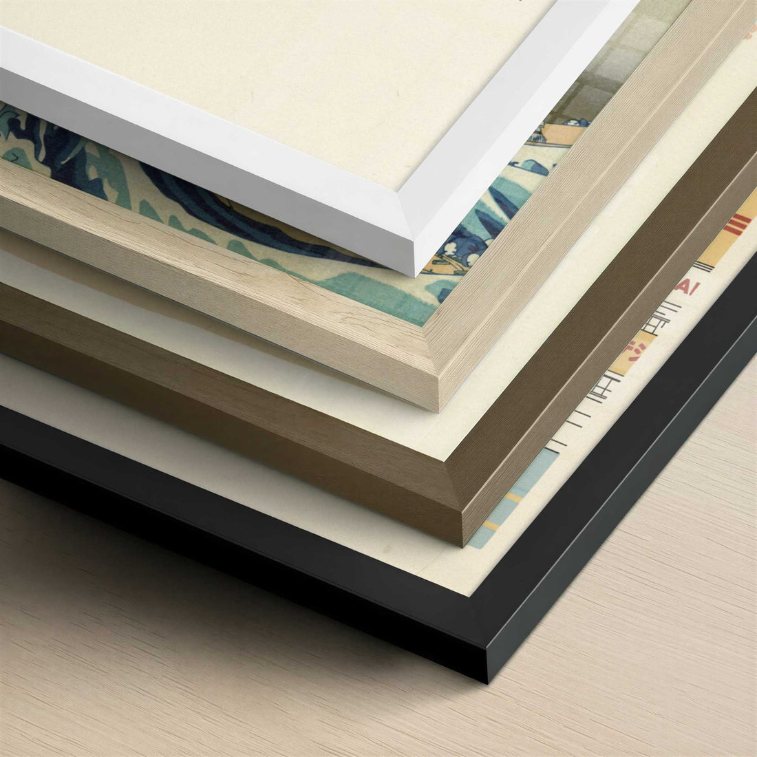 A Village That Never Moved, Shirakawa-go - Art Print - Close-up detail of the different frames