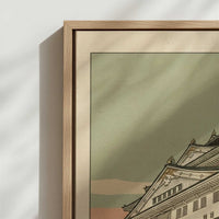 Framed Canvas - Close-up detail and texture of the framed canvas