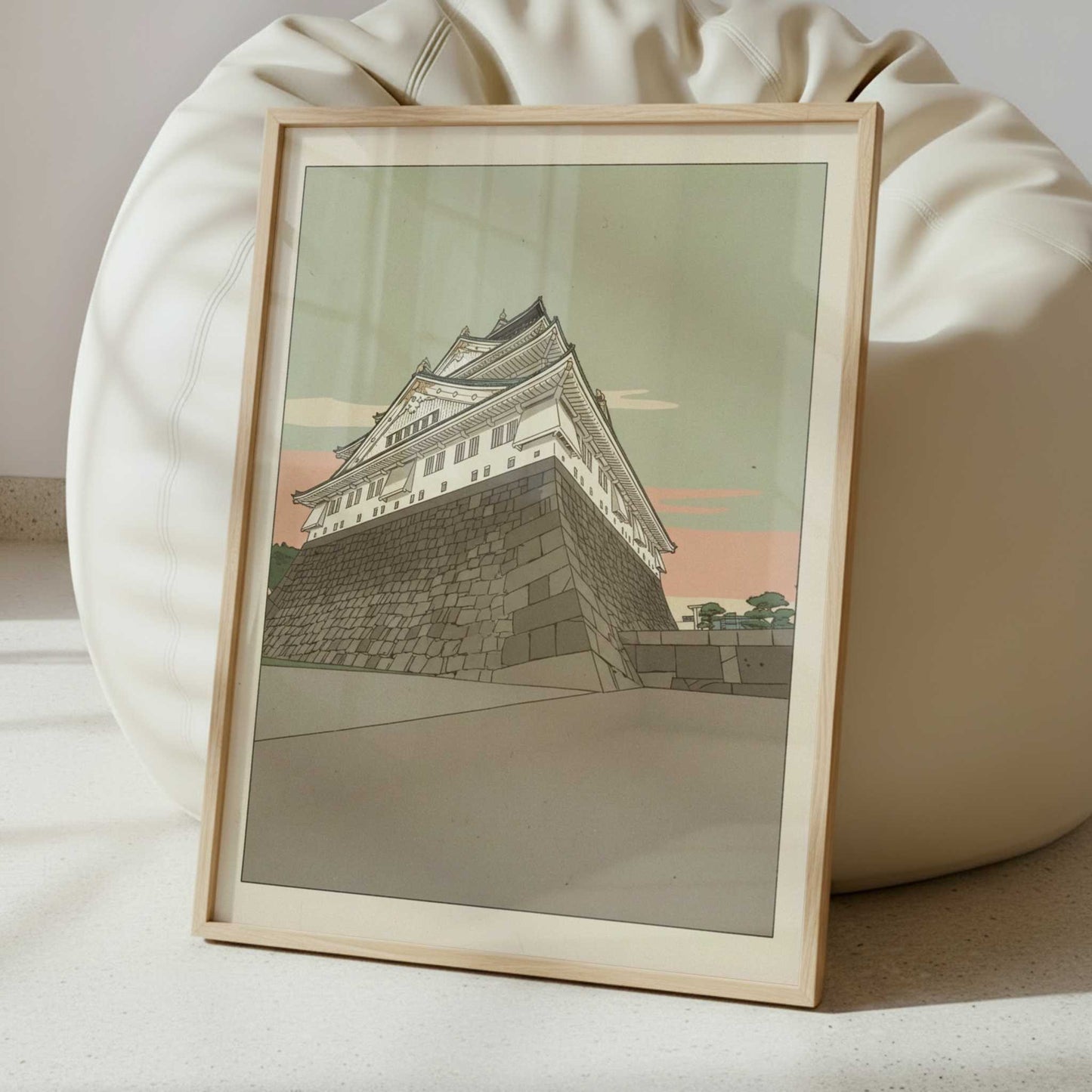 Above the City at Osaka Castle - Art Print - Interior inspiration