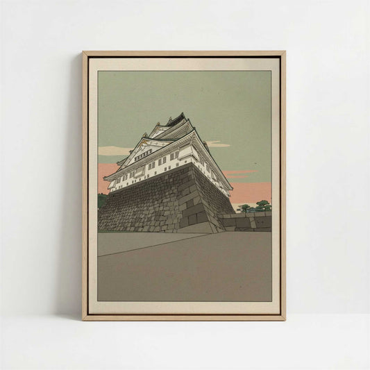 Framed Canvas - Framed canvas in oak color frame