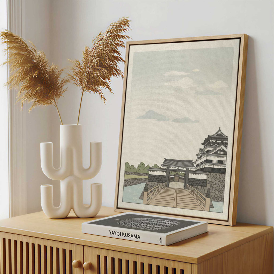 Framed Canvas - Framed canvas in a stylish interior setting