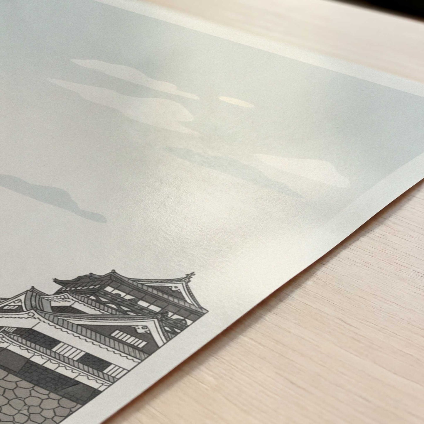 Across the Gate at Kanazawa Castle - Art Print - Close-up detail of the art print