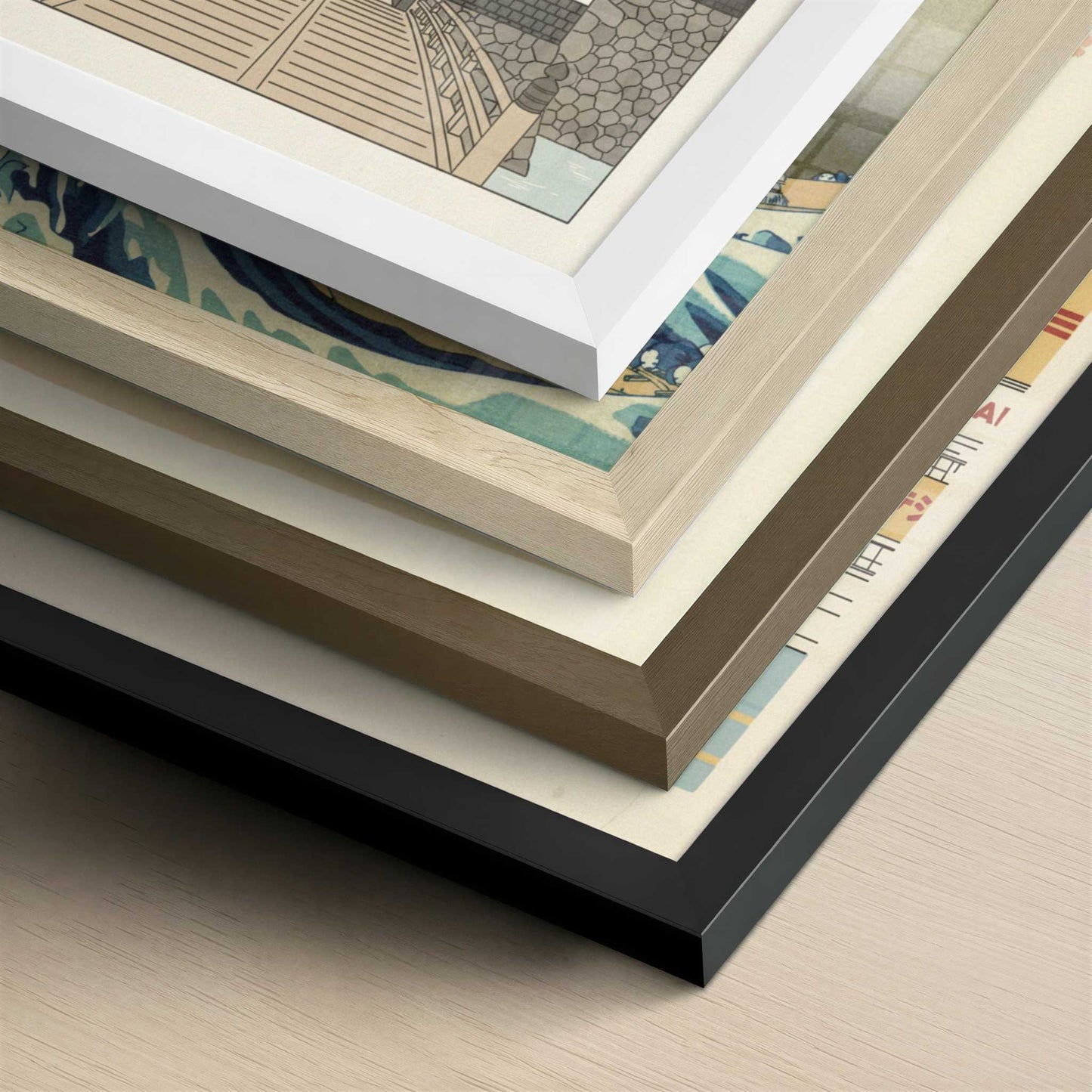 Across the Gate at Kanazawa Castle - Art Print - Close-up detail of the different frames