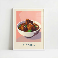 Adobo from Manila, Philippines - Art Print - Art print in white frame