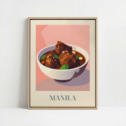 Framed Canvas - Framed canvas in oak color frame