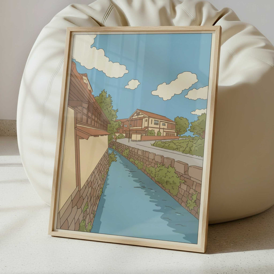 Along the Canal in Kanazawa - Art Print - Interior inspiration