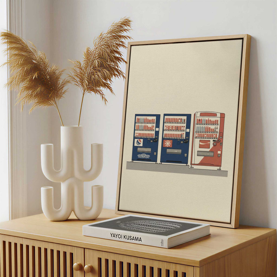 Framed Canvas - Framed canvas in a stylish interior setting